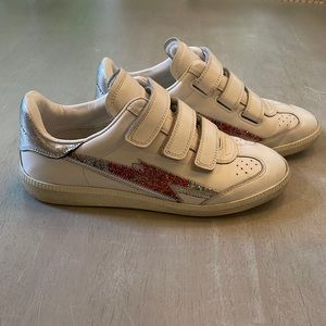 Silver and pink Isabel Marant sneakers